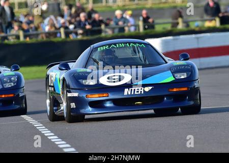 David Brabham, Jaguar XJR-15, Developed from the racing XJR-9 the Jaguar XJR 15 by TWR in 1990, high speed demonstration laps, Goodwood 78th Members M Stock Photo