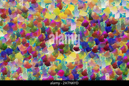 Abstract watercolor background. Colored splashes and brush strokes Stock Photo