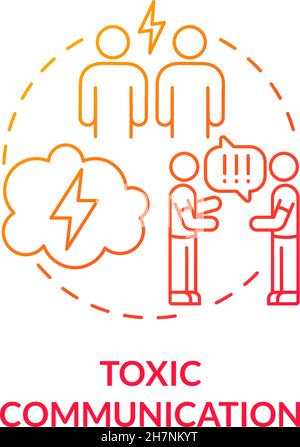 Hateful communication concept icon Stock Vector