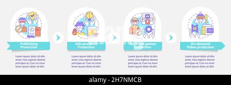 Copyright protection vector infographic template Stock Vector