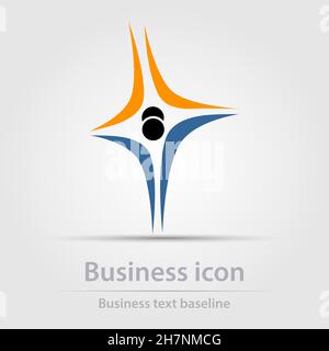 Originally designed color abstract vector business icon for creative design tasks Stock Vector