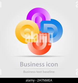 Originally designed color abstract vector business icon for creative design tasks Stock Vector