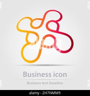 Originally designed color abstract vector business icon for creative design tasks Stock Vector