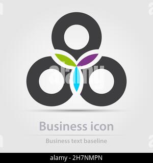 Originally designed color abstract vector business icon for creative design tasks Stock Vector