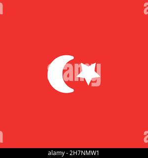 Turkey flag icon. Country symbol. Logo design element Stock Vector