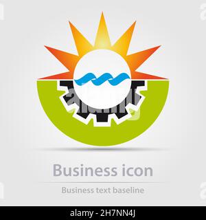 Originally designed color abstract vector business icon for creative design tasks Stock Vector