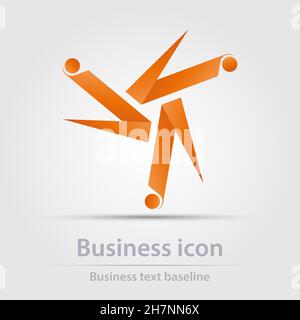 Originally designed color abstract vector business icon for creative design tasks Stock Vector
