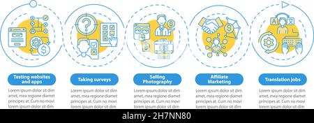 How to make profit online vector infographic template Stock Vector