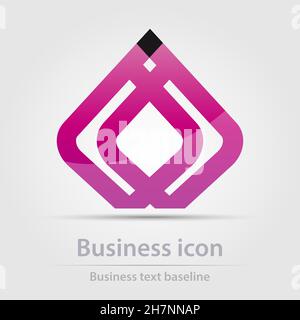 Originally designed color abstract vector business icon for creative design tasks Stock Vector