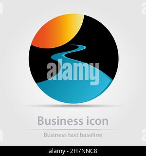 Originally designed color abstract vector business icon for creative design tasks Stock Vector