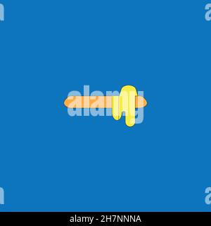 Honey flat icon. Bee farm symbol. Sweet food sign. Logo design element Stock Vector