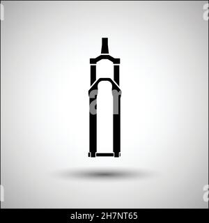 Bicycle suspension fork. Bicycle accessories vector icon. Stock Vector