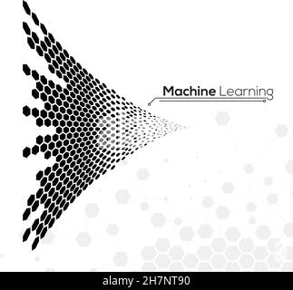 From chaos to system. Technology and engineering concept. Machine learning algorithms. Stock Vector
