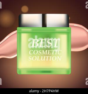 Elegant Design for Makeup or Skin Care Products. Best Cosmetic Solution. Vector illustration Stock Vector