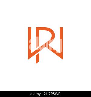 letter wp simple linear geometric logo vector Stock Vector