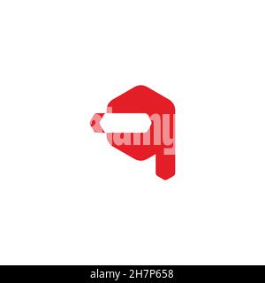 letter q simple wrench arrow logo vector Stock Vector