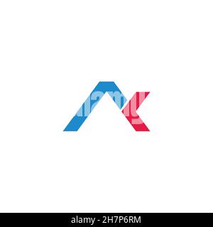 letter ak simple geometric line arrow simple logo vector Stock Vector