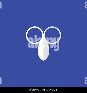 Scissor line icon. Simple style barber shop poster background symbol. Logo design element. T-shirt printing. Vector for sticker. Stock Vector