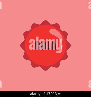 Cola bottle cover flat icon. Carbonated soft drink symbol. Logo design element Stock Vector