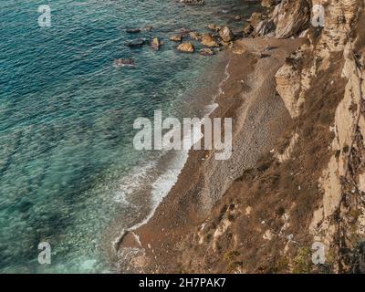 Sabah Nassar's Rock at Raouche in Beirut, Lebanon. known as the Pigeons' Rock. Beautiful nature and sea. Lebanon attractions. Stock Photo