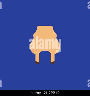 Udder flat icon. Animal farm symbol. Logo design element Stock Vector