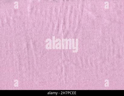 Winter pink simple fabric wool scarf pattern. Pink wool sweater texture. Stock Photo