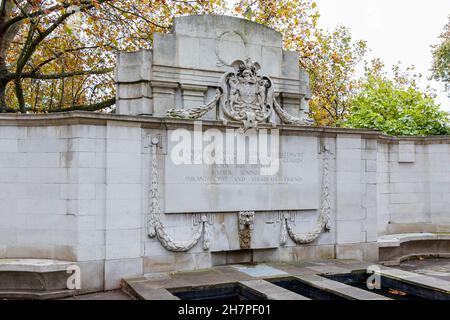 The Cheylesmore Memorial in Victoria Embankment Gardens, London, UK. Stock Photo