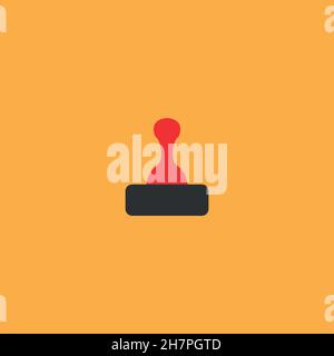 Retro joystick line icon. Simple style retro game concept poster background symbol. Logo design element. T-shirt printing. Vector for sticker. Stock Vector