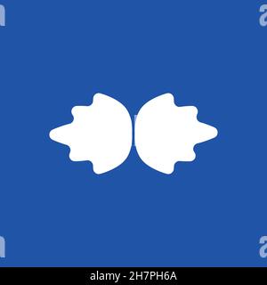 Wing line icon. Simple style donation poster background symbol. Logo design element. T-shirt printing. Vector for sticker. Stock Vector