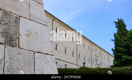 View of Montecassino Abbey, Cassino, Latium, Italy Stock Photo