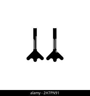 Bird foot line icon. Simple style bird farm poster background symbol. Logo design element. T-shirt printing. Vector for sticker. Stock Vector