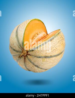 Melon isolated on white background with clipping path Stock Photo