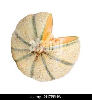 Melon isolated on white background with clipping path Stock Photo