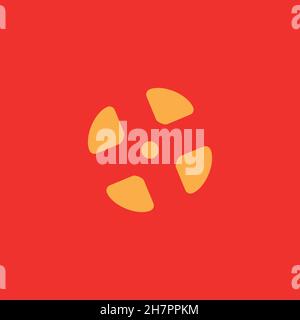 Nuclear radiation icon. Danger symbol. Logo design element Stock Vector