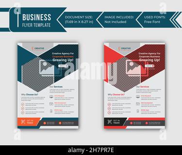 Creative Business Flyer Template, Business Magazine ad Poster Design, Leaflet Business Poster, Creative Business Marketing Flyer Template Stock Vector