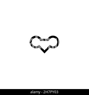 Rat line icon. Simple style shipping fumigation company poster background symbol. Logo design element. T-shirt printing. Vector for sticker. Stock Vector