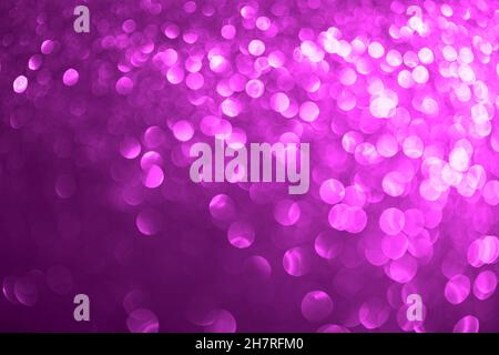 Festive abstract blurred glitter background violet color. Stock Photo