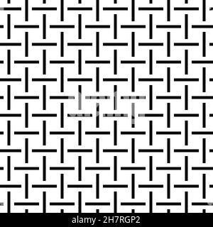 Black woven textile seamless pattern Stock Vector