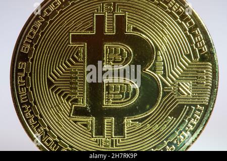 Bitcoin, cryptocurrency, symbol coin, visual placeholder for digital currency, Stock Photo