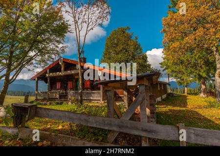 Winklmoosalm or Winklmoos Alp, high plateau 1170m ASL, Reit im Winkl, Chiemgau, Upper Bavaria, Bavarian Alps, Southern Germany, Europe Stock Photo