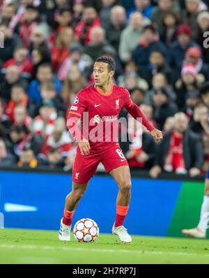 Anfield, Liverpool, UK. 24th Nov, 2021. UEFA Champions League football, Liverpool versus FC Porto; Thiago Alcantara of Liverpool Credit: Action Plus Sports/Alamy Live News Stock Photo