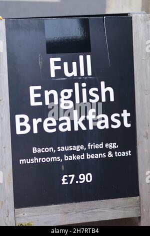 Full English Breakfast sign Stock Photo