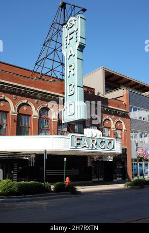 FARGO, NORTH DAKOTA - 4 OCT 2021: The Fargo Theatre is an art deco movie theater in downtown, is now a center for the arts in the Fargo-Moorhead metro Stock Photo