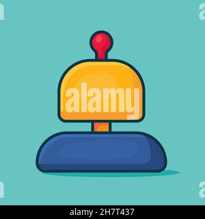 hotel bell isolated cartoon vector illustration in flat style Stock Vector