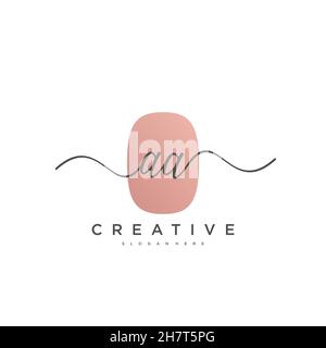 AA Initial Letter Luxury Logo template in vector for Restaurant, Royalty, Boutique, Cafe, Hotel, Heraldic, Jewelry, Fashion and other vector illustrat Stock Vector