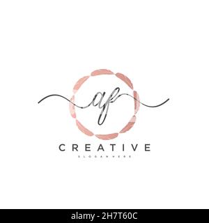 AF Initial Letter Luxury Logo template in vector for Restaurant, Royalty, Boutique, Cafe, Hotel, Heraldic, Jewelry, Fashion and other vector illustrat Stock Vector