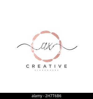 AX Initial Letter Luxury Logo template in vector for Restaurant, Royalty, Boutique, Cafe, Hotel, Heraldic, Jewelry, Fashion and other vector illustrat Stock Vector