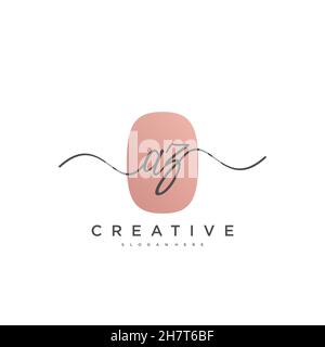 AZ Initial Letter Luxury Logo template in vector for Restaurant, Royalty, Boutique, Cafe, Hotel, Heraldic, Jewelry, Fashion and other vector illustrat Stock Vector