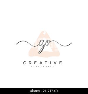 AP Initial handwriting minimalist geometric logo template vector, Logo for business beauty, fashion, and other Stock Vector
