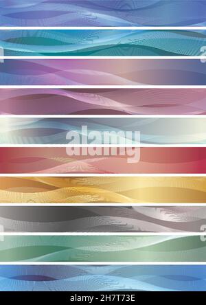 Abstract Wave Set on White Background. Vector Illustration Stock Vector ...